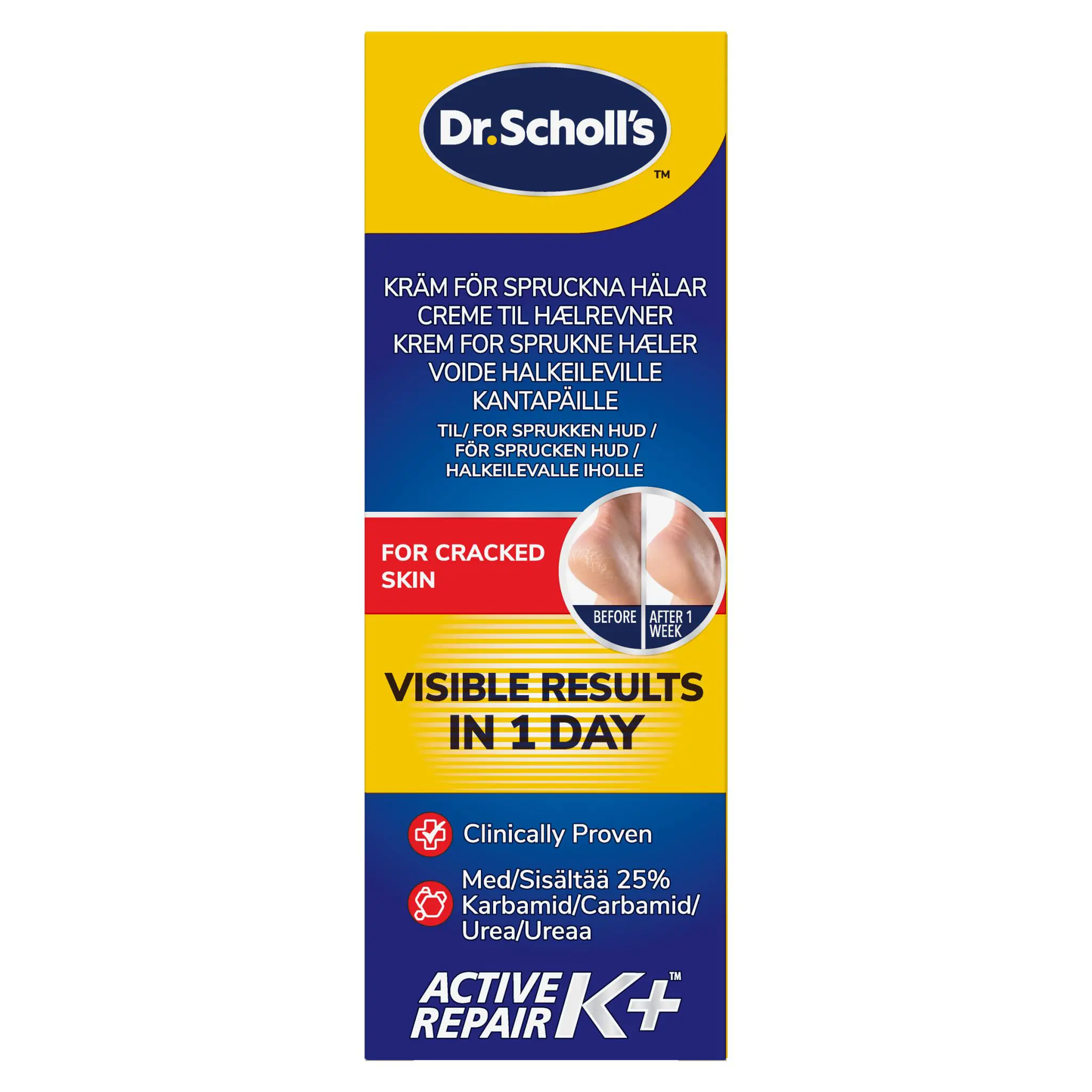 Dr.Scholl Kräm för spruckna hälar K+ 60 ml